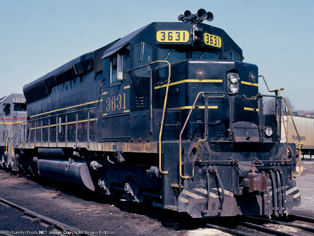 Seaboard System (Clinchfield Railroad) SD45 #3631, in the former Seaboard Air Line Howell's Yard, 